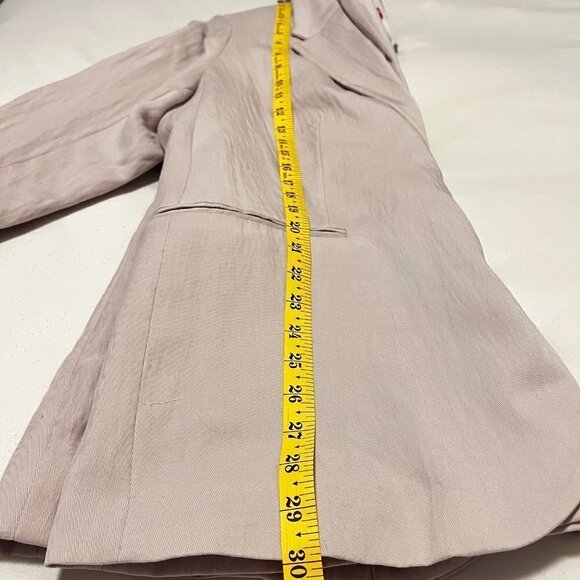 H&M Womens Blazer Coat Soft Light Tencel/Lyocell 2 Faux Pockets Lavender NWT - Picture 7 of 9